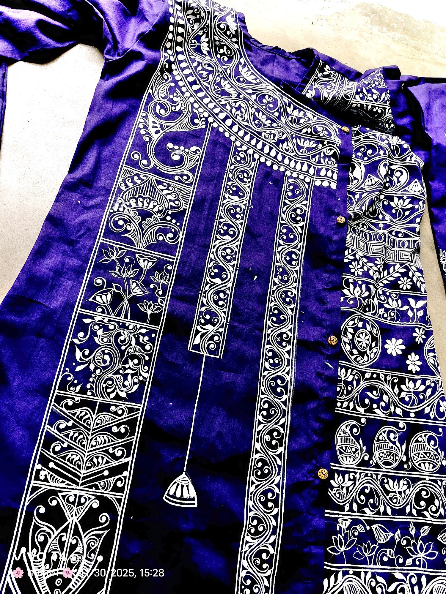 Purple Angrakha Line Art Designed Punjabi