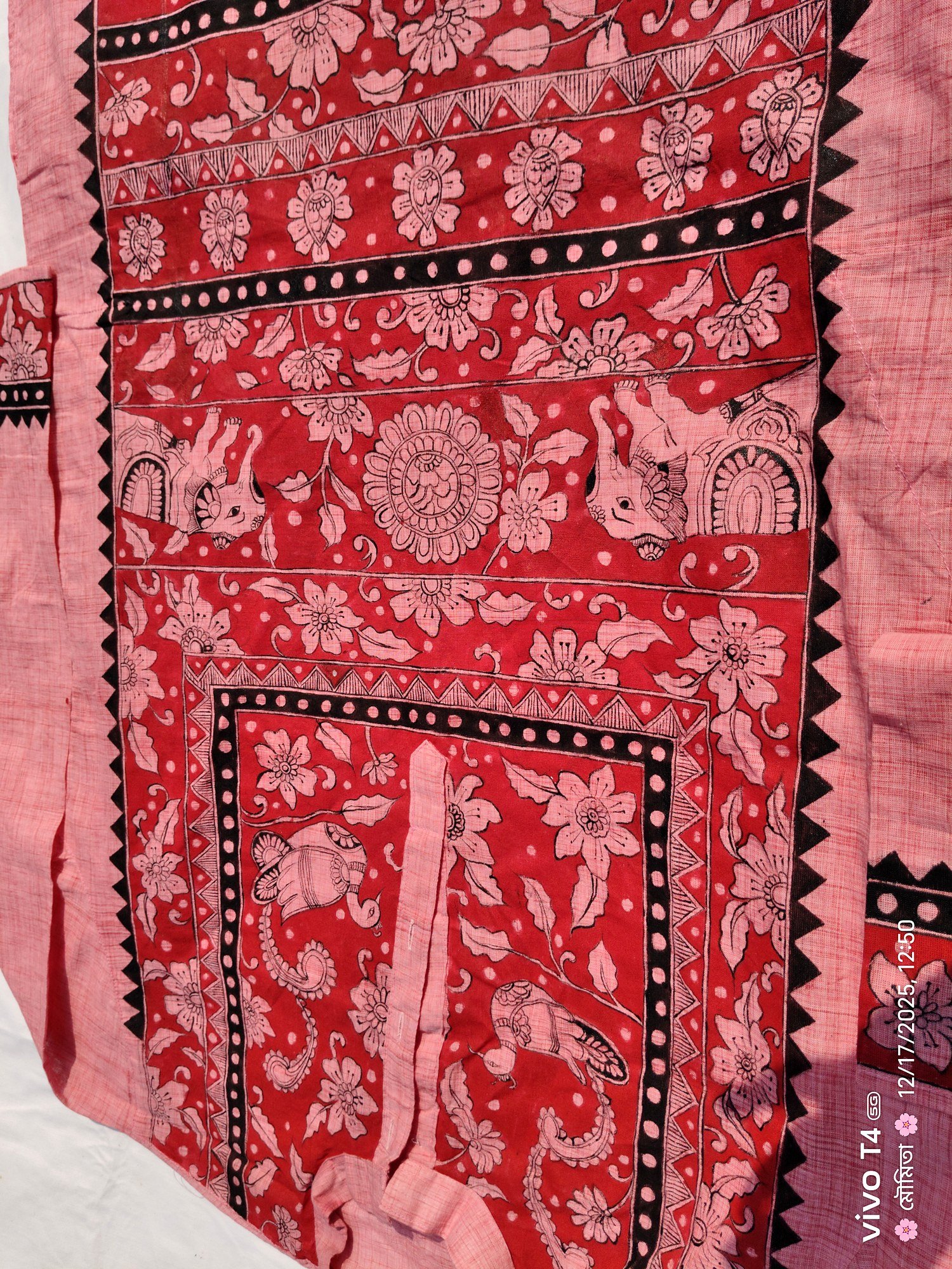 Rosy Pink Full Kalamkari Designed Punjabi