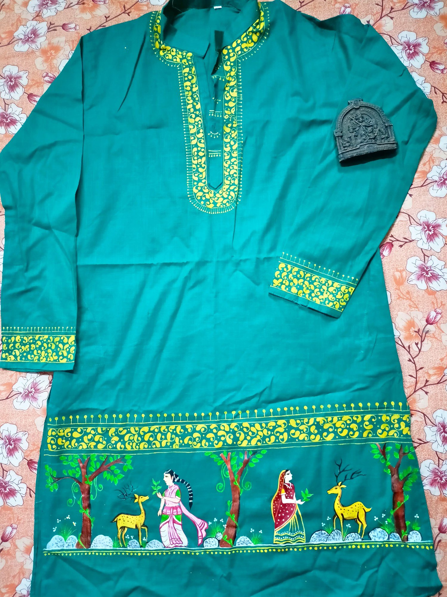 Deer and Lady Scene Designed Punjabi