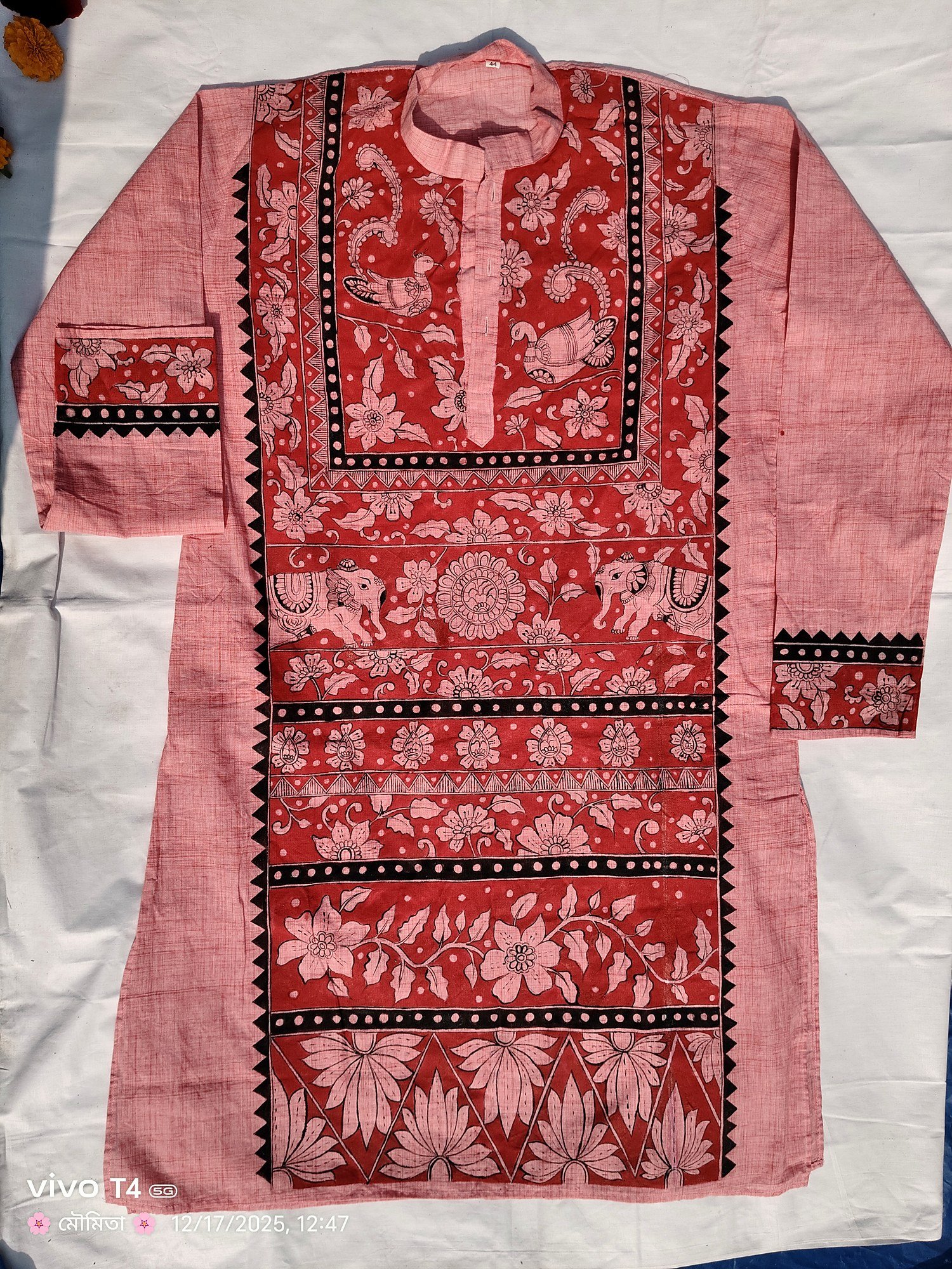 Rosy Pink Full Kalamkari Designed Punjabi